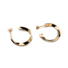 Twist Series Handcrafted Japanese Minimalist Earrings Vermeil Mirror hk+np Studio