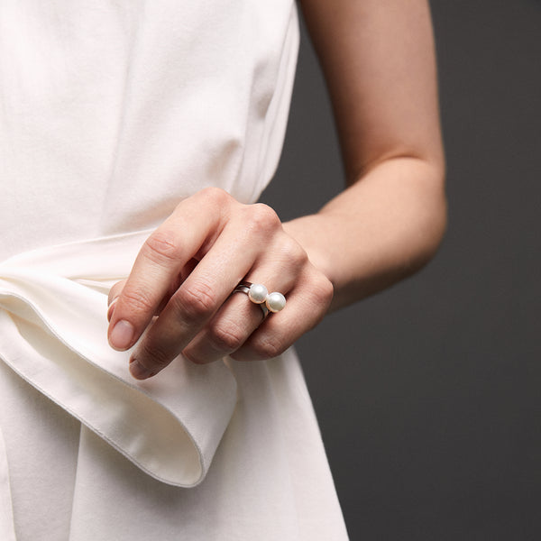 Lunar Series Handcrafted Japanese Jewelry Minimalist Rings Sterling Silver Matte Mirror hk+np Studio
